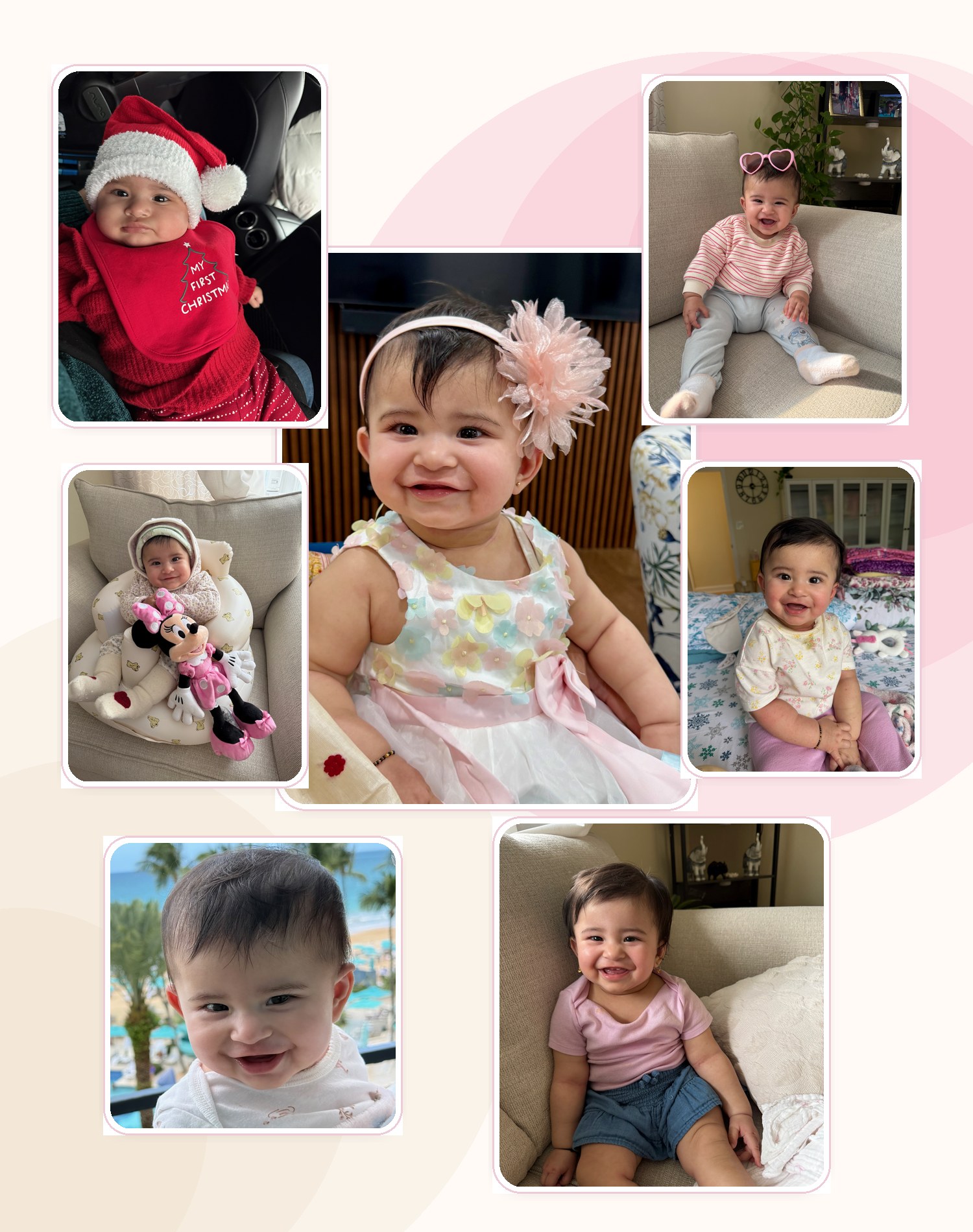 A collage of Spriha's first year memories